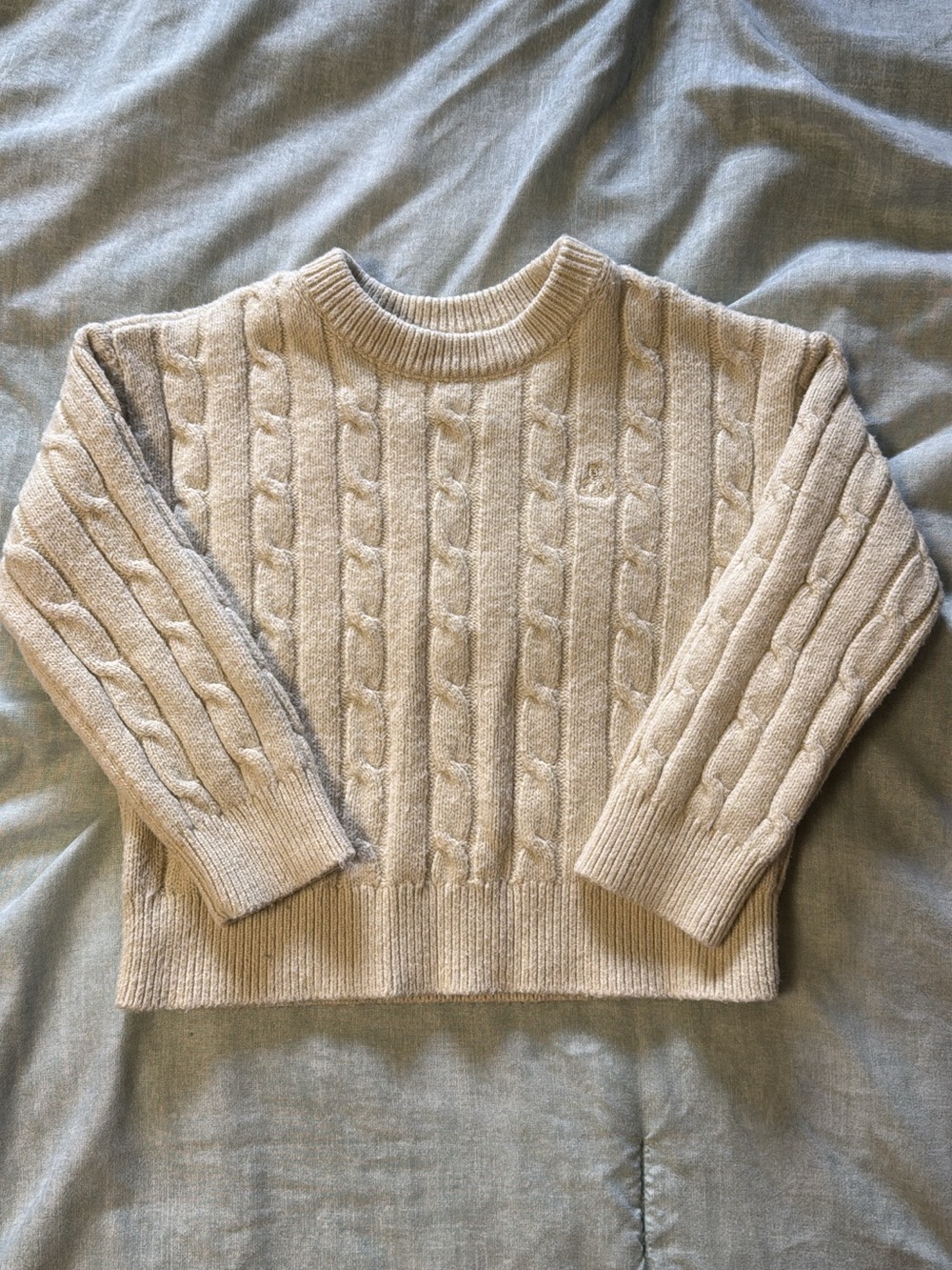 GAP Cream Cable Knit Kids Sweater